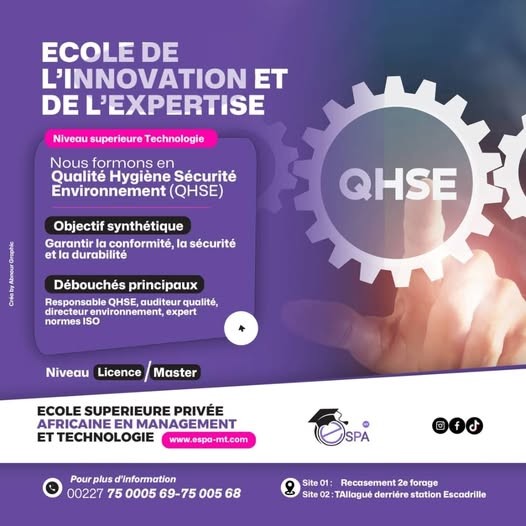  QHSE (Qualité, Hygiène, Sécurité, Environnement)